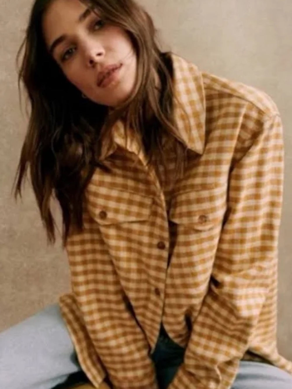 NWT Eurielle Gingham Check Shirt/Jacket